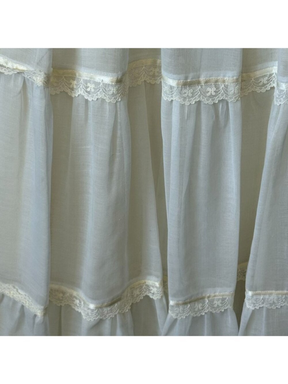 Vtg Candi Jone Maxi Dress Size S Gunne Sax Styled Prairie Lined Tiered Skirt 70' - Picture 15 of 16
